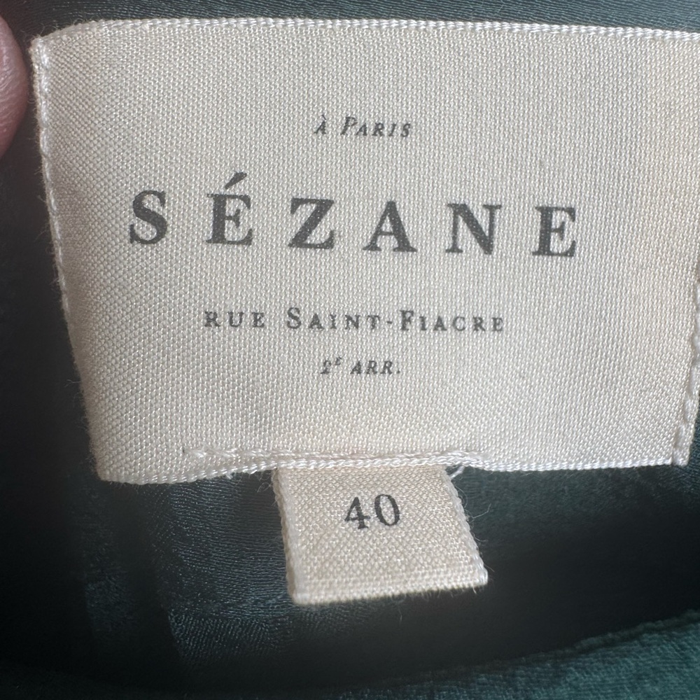 Sézane Dune skirt in bottle green - Picture 2 of 3